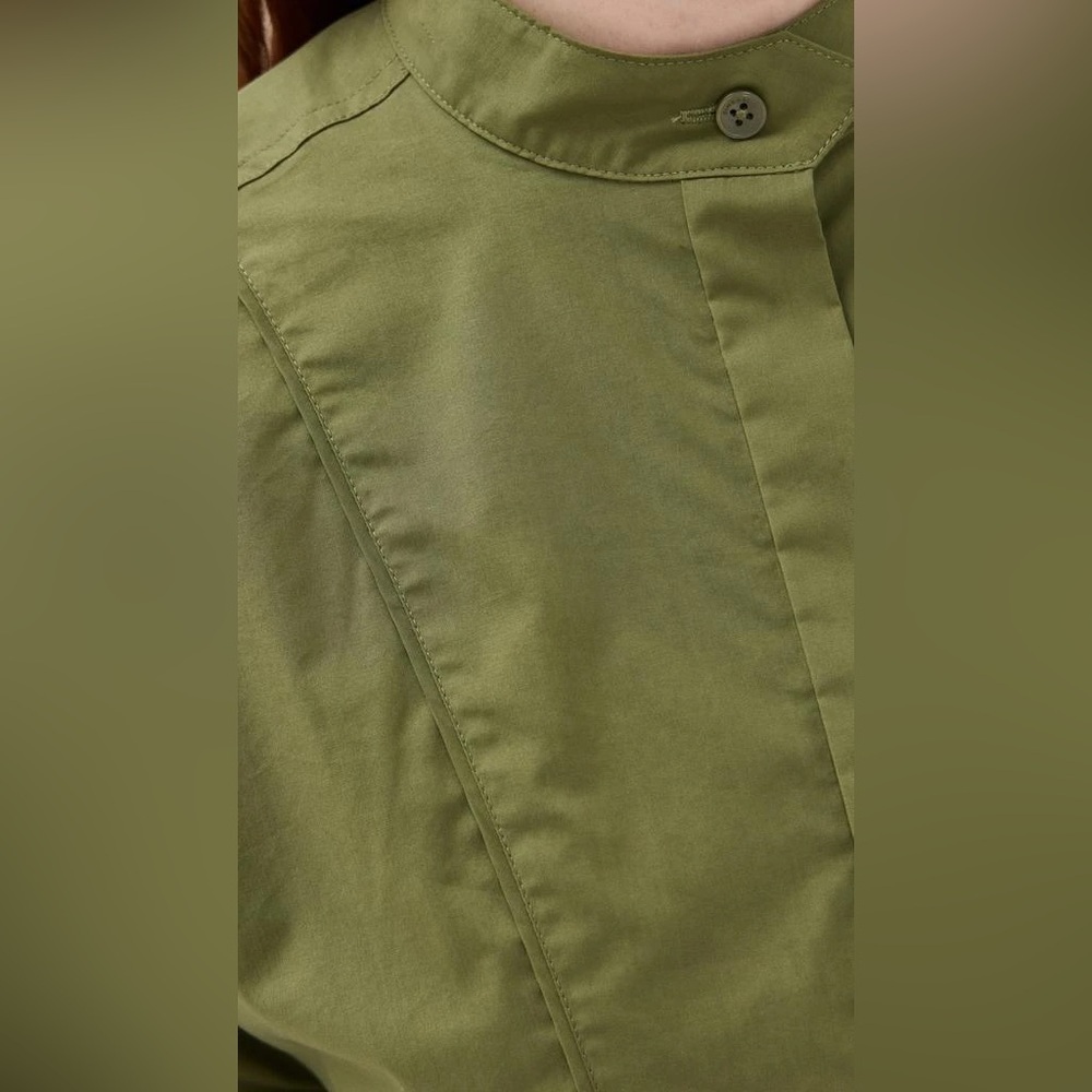 Simkhai Effie Bubble Mini Dress Olive Green Size 6 - Picture 6 of 13